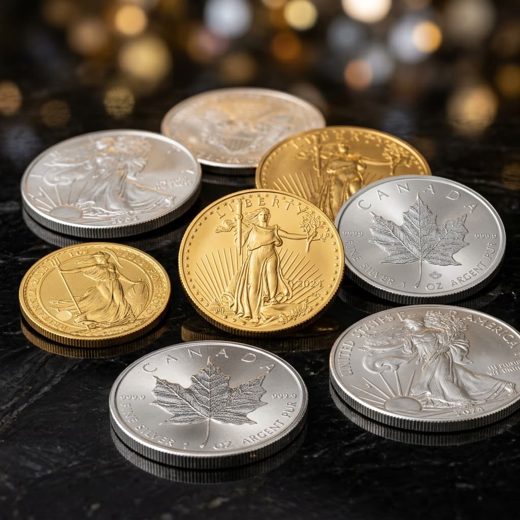 Pure Fine Gold and Silver Coins