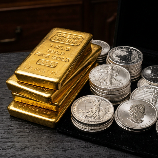 Gold and Silver Stack